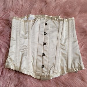 Off white satin corset